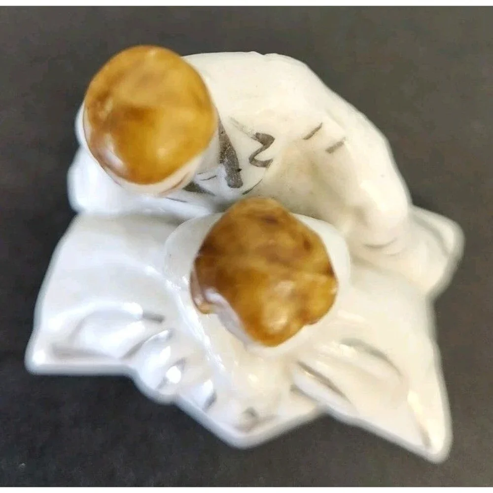 VTG Porcelain Cake Topper Wedding National Supply Co Japan 2 Inch Bride Groom